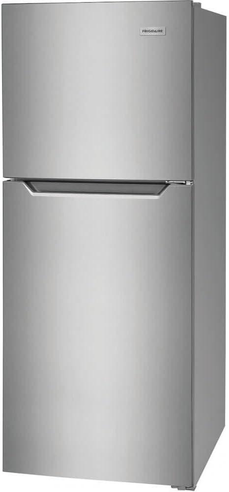 Frigidaire 11.6 cu. ft. Compact ADA Top Freezer Refrigerator In Brushed Steel With Electronic Control Panel, Reversible Door Swing, Energy Star - View 4 | Fridge.com