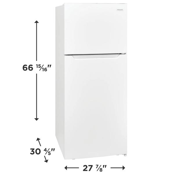 Frigidaire - 30 in. Wide 17.6 cu. ft. Top Freezer Refrigerator - White - View 2 | Fridge.com