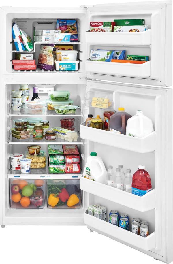 Frigidaire - 30 in. Wide 17.6 cu. ft. Top Freezer Refrigerator - White - View 3 | Fridge.com
