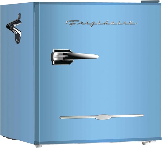 Frigidaire EFR176 1.6 cu. ft. Retro Bar Fridge with Side Bottle Opener (Blue) | Fridge.com