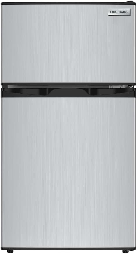 Frigidaire 3.2 cu ft Double Door Top Freezer Refrigerator, Stainless - View 3 | Fridge.com