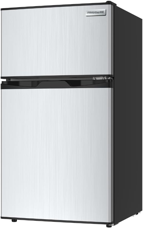 Frigidaire 3.2 cu ft Double Door Top Freezer Refrigerator, Stainless - View 5 | Fridge.com