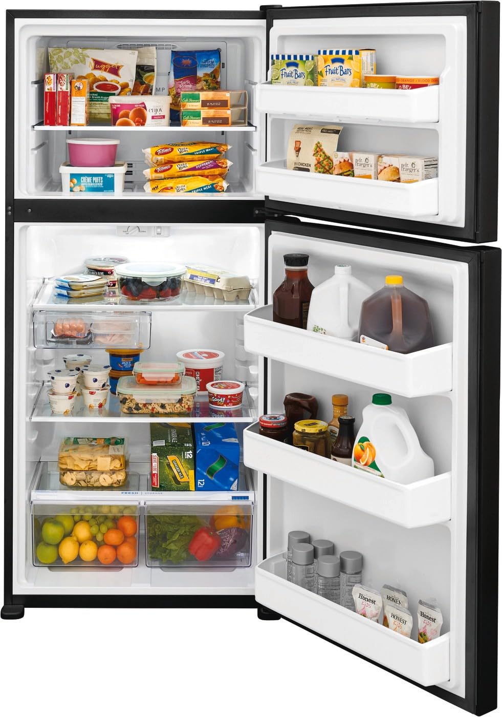 Frigidaire ADA 18.3 cu. ft. Top Freezer Refrigerator 30-Inch Wide In Black - View 2 | Fridge.com