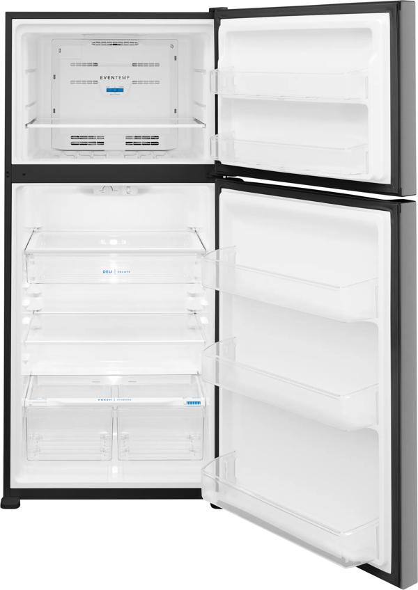 Frigidaire - 30 in. Wide 20 cu. ft. Garage Ready Top-Freezer Refrigerator - Stainless Steel - View 6 | Fridge.com