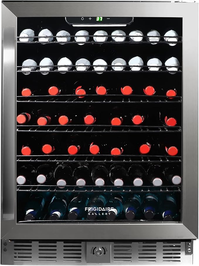 Frigidaire, 24" Wide 5.1 cu ft Capacity, Built-In Under Counter Beverage Fridge, Glass Front - View 3 | Fridge.com