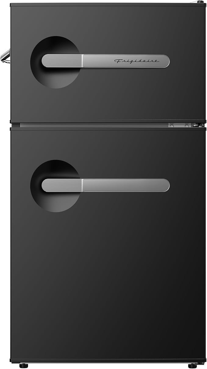 Frigidaire, 3.1 cu. ft. 2 Door Retro Series Compact Refrigerator, Built-In Side Bottle Opener, Onyx - View 2 | Fridge.com