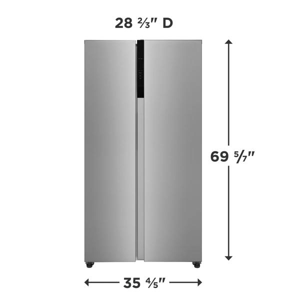 Frigidaire Frsg2115av 21.4 Cuft Sbs Fridge - B. Steel - View 2 | Fridge.com