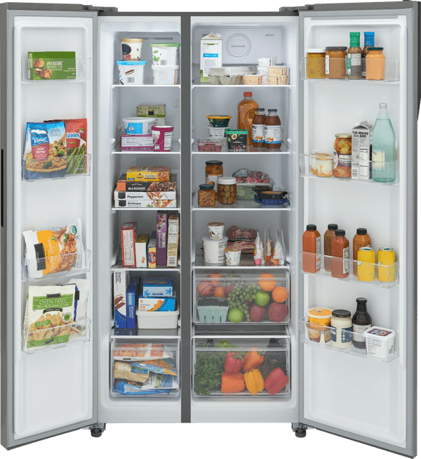 Frigidaire Frsg2115av 21.4 Cuft Sbs Fridge - B. Steel - View 3 | Fridge.com