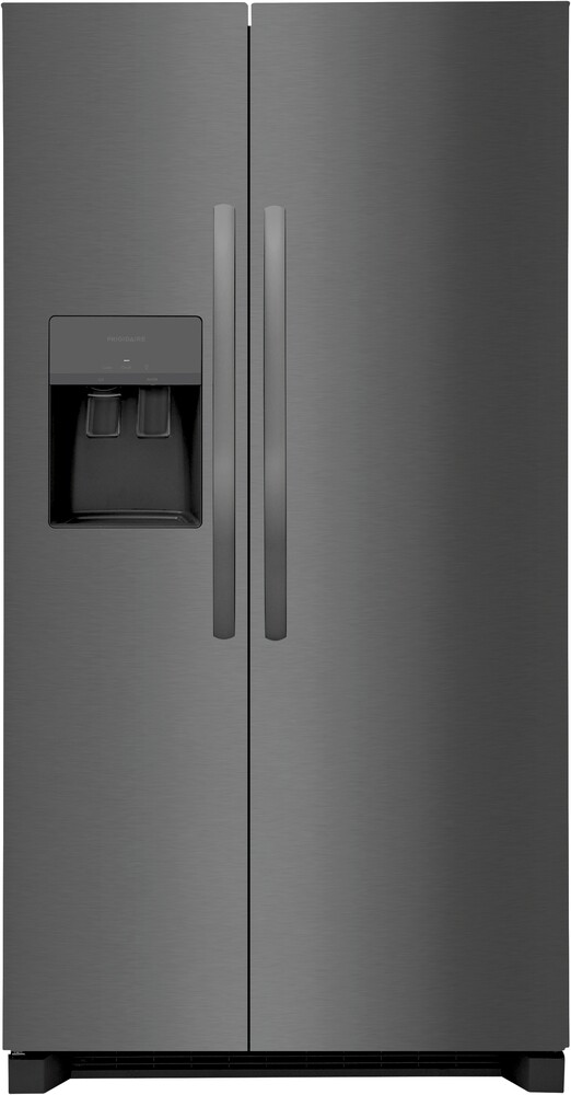 Frigidaire - 36 in. Wide 25.6 Cu. Ft. Side-by-Side Refrigerator with EvenTemp Cooling System - Black Stainless Steel — FIN-0018446 | Fridge.com