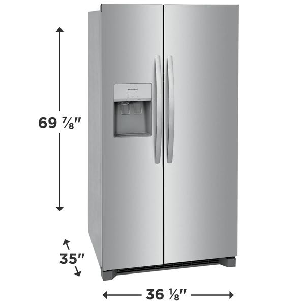 Frigidaire Frss2623as 25.6 Cuft Side-By-Side Refrigerator - View 2 | Fridge.com
