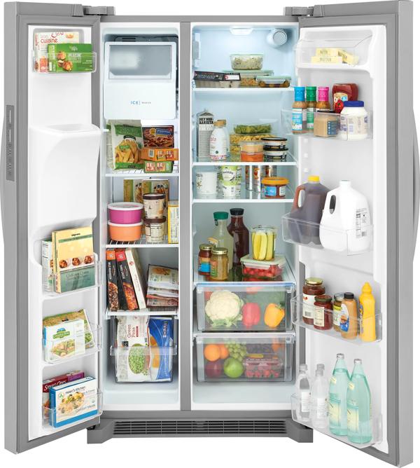 Frigidaire Frss2623as 25.6 Cuft Side-By-Side Refrigerator - View 4 | Fridge.com
