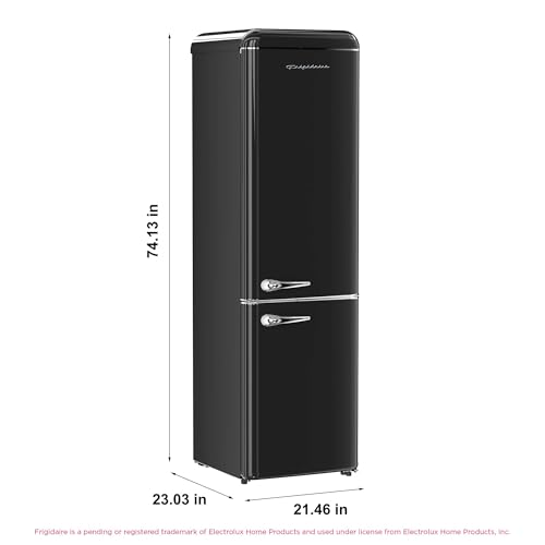 Frigidaire Retro 9.2 Cubic Foot Fridge With Bottom Mount Freezer, 9.2 Cu. Ft, Black - View 5 | Fridge.com