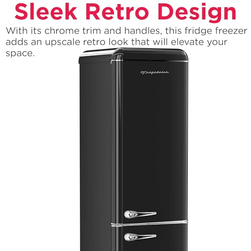 Frigidaire Retro 9.2 Cubic Foot Fridge With Bottom Mount Freezer, 9.2 Cu. Ft, Black - View 6 | Fridge.com