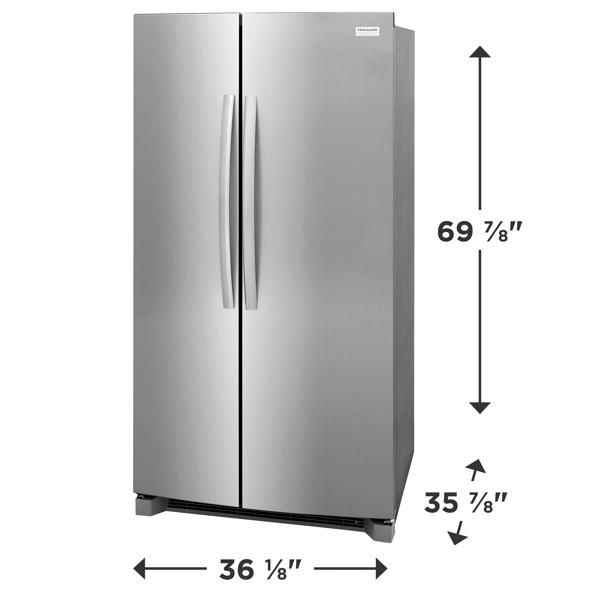 Frigidaire Gallery GRSN2620AF 26.0 cu ft Side-By-Side Refrigerator - View 4 | Fridge.com