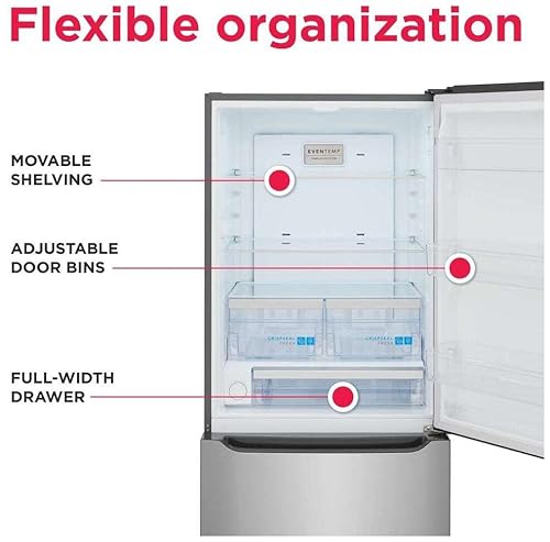 Frigidaire Gallery 30 in. 20.3 cu. ft. Bottom Freezer Refrigerator In Smudge Proof Stainless Steel GRBN2012AF - View 5 | Fridge.com