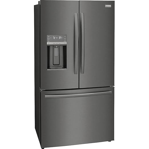 Frigidaire Gallery 22.6 cu. ft. French Door Refrigerator In Black Stainless Steel, Counter Depth GRFC2353AD - View 2 | Fridge.com