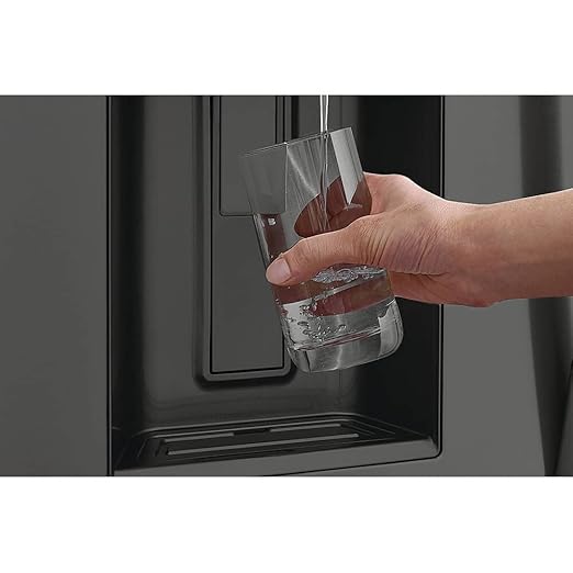 Frigidaire Gallery 22.6 cu. ft. French Door Refrigerator In Black Stainless Steel, Counter Depth GRFC2353AD - View 3 | Fridge.com