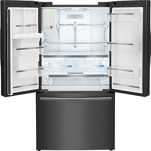 Frigidaire Gallery 22.6 cu. ft. French Door Refrigerator In Black Stainless Steel, Counter Depth GRFC2353AD - View 5 | Fridge.com