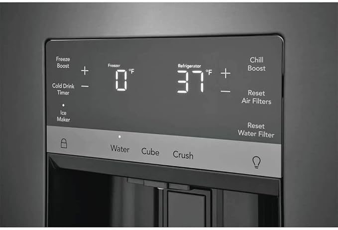 Frigidaire Gallery 27.8 cu. ft. French Door Refrigerator In Black Stainless Steel GRFS2853AD - View 4 | Fridge.com