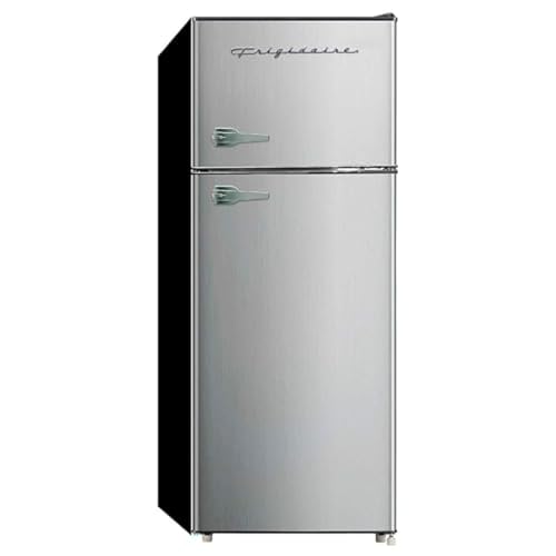 Frigidaire, 2 Door Apartment Size Refrigerator/Freezer Combo, 7.5 cu ft, Platinum Series, Stainless, 23" D x 21.5" W x 55.5" H | Fridge.com