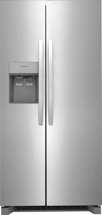 Frigidaire 33" Side-by-Side Refrigerator with 22.2 cu. ft. Total Capacity, Air Filter, LED Interior Lighting, Ice Maker in Stainless Steel | Fridge.com
