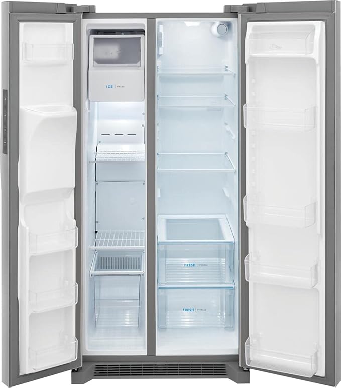 Gallery 22.3 cu. ft. 33 in. Standard Depth Side By Side Refrigerator In Smudge-Proof Stainless Steel - View 4 | Fridge.com
