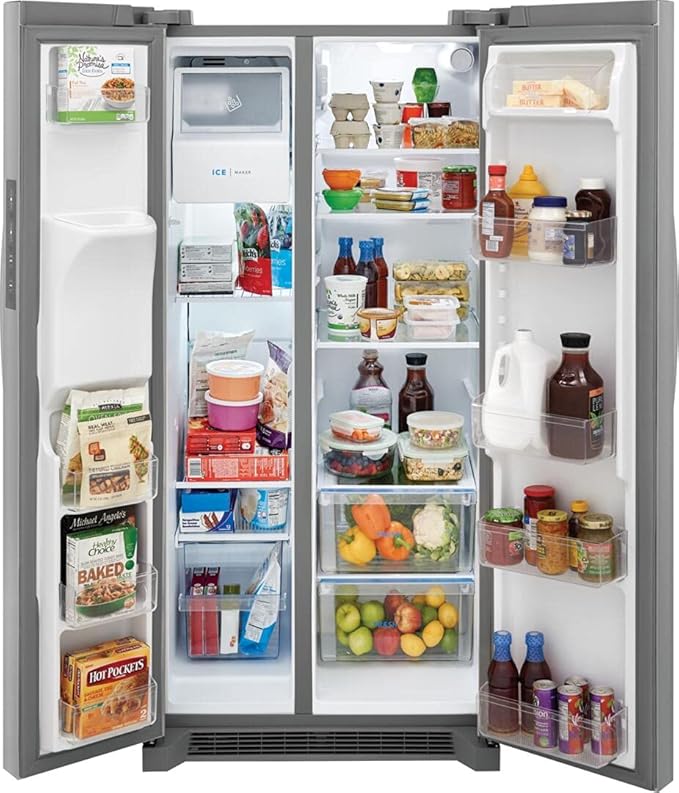 Gallery 22.3 cu. ft. 33 in. Standard Depth Side By Side Refrigerator In Smudge-Proof Stainless Steel - View 5 | Fridge.com