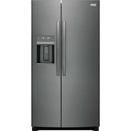 Gallery 36 in. 25.6 cu. ft. Standard Depth Side by Side Refrigerator in Black Stainless Steel | Fridge.com
