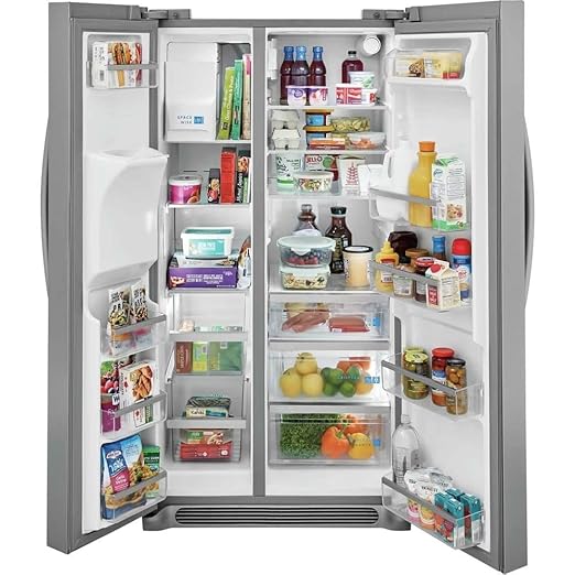 Gallery 36 in. 25.6 cu. ft. Standard Depth Side By Side Refrigerator In Black Stainless Steel - View 3 | Fridge.com