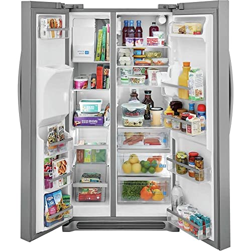 Gallery 25.6 cu. ft. 36" Standard Depth Side By Side Refrigerator In Smudge-Proof Stainless Steel - View 3 | Fridge.com