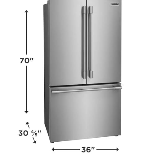 Frigidaire PRFG2383A 36 Inch Wide 23.3 Cu. Ft. French Door Refrigerator Auto-Close Doors - Stainless Steel | Fridge.com