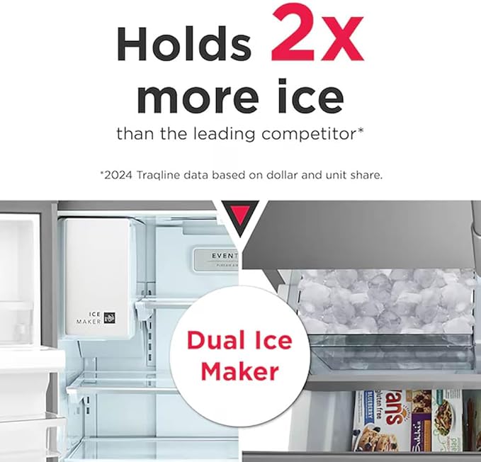 Frigidaire Professional PRFS2883AF 27.8 cu. ft. Stainless French Door Refrigerator - View 4 | Fridge.com