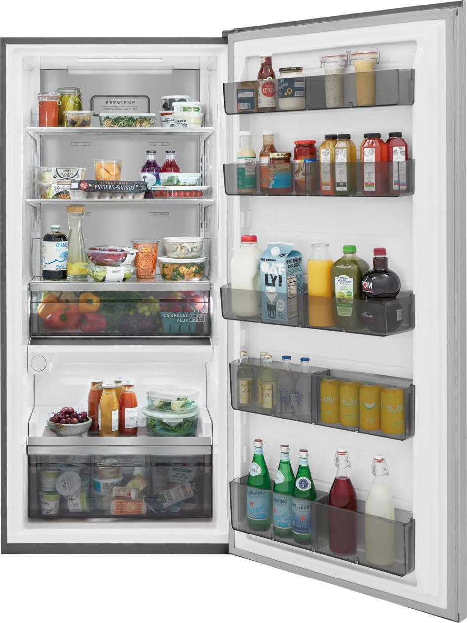 Frigidaire USA Professional Stainless Steel Refrigerator Freezer Combo & Trim FPRU19F8WF FPFU19F8WF TRMKTEZ2LV79 - View 5 | Fridge.com