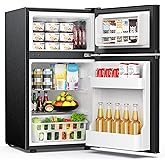 Galanz 3.1 Cu Ft Compact Refrigerator Double Door, Black - View 4 | Fridge.com