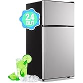Galanz 3.1 Cu Ft Compact Refrigerator Double Door, Black - View 5 | Fridge.com