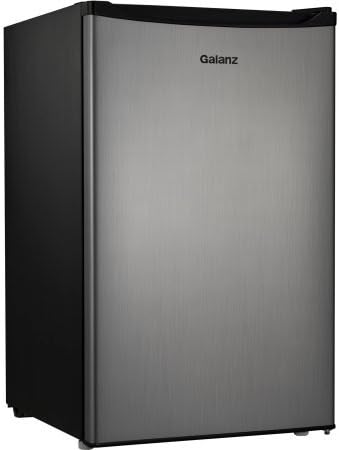 Galanz 4.3 cu ft Compact Single-Door Refrigerator, (Stainless Steel) - View 2 | Fridge.com