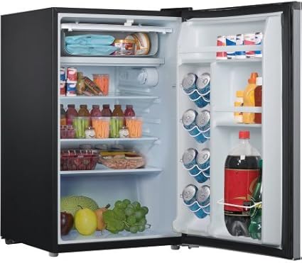 Galanz 4.3 cu ft Compact Single-Door Refrigerator, (Stainless Steel) - View 3 | Fridge.com