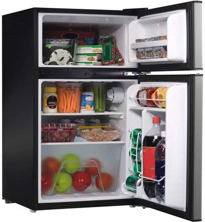 Galanz 3.1 cu ft Compact Refrigerator, Stainless Steel With Reusable Cloth | Fridge.com