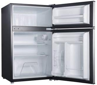 Galanz 3.1 cu ft Compact Refrigerator, Stainless Steel With Reusable Cloth | Fridge.com