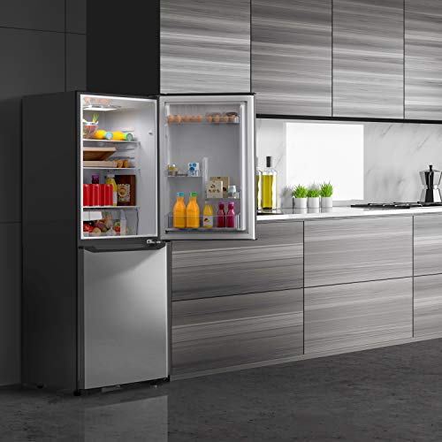 Galanz GLR74BS1E04 Retro Refrigerator With Bottom Mount Adjustable Mechanical Thermostat With Freezer, Versatile Door Storage, 7.4 cu.ft, Stainless Steel - View 6 | Fridge.com