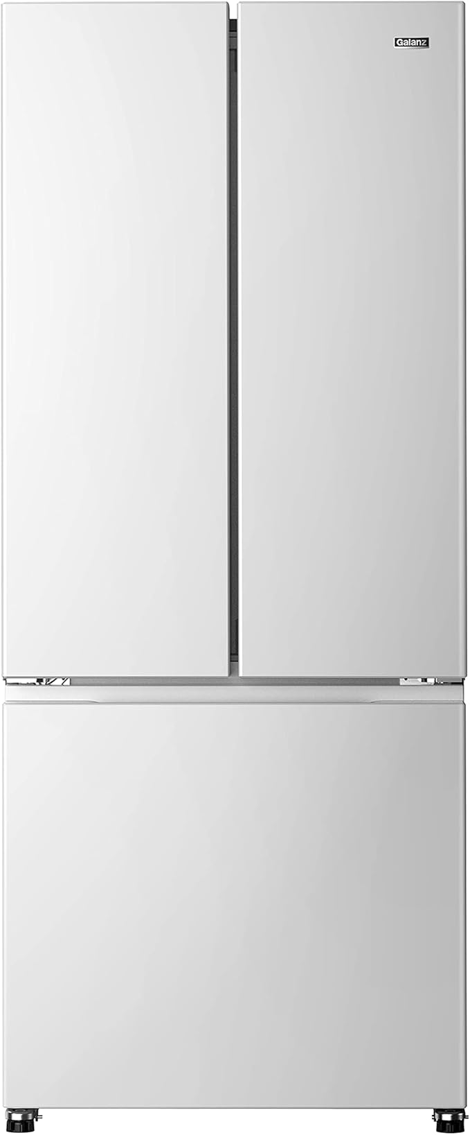 Galanz 3-Door French Door Refrigerator with Bottom Freezer & Adjustable Thermostat, 16 Cu Ft, White | Fridge.com