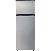 Galanz GLR12TS5F Refrigerator, Dual Door Fridge, Adjustable Electrical Thermostat Control With Top Mount Freezer Compartment, 12.0 cu.ft, Stainless Steel, 12 - View 6 | Fridge.com