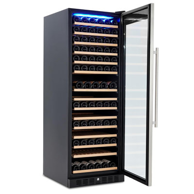Wine Fridge Small Wine Cooler Refrigerator Free Standing, Wine Cellars Compressor Digital Temperature Control Wine Cabinet For Red White Wine, Champag - View 1 | Fridge.com
