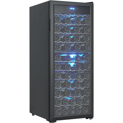 Dual Zone Wine Fridge 80 Bottles, Metal Freestanding Wine Cooler, Digital Temperature Control, Glass Door Design, Perfect for Red & White Wine, Stylis | Fridge.com