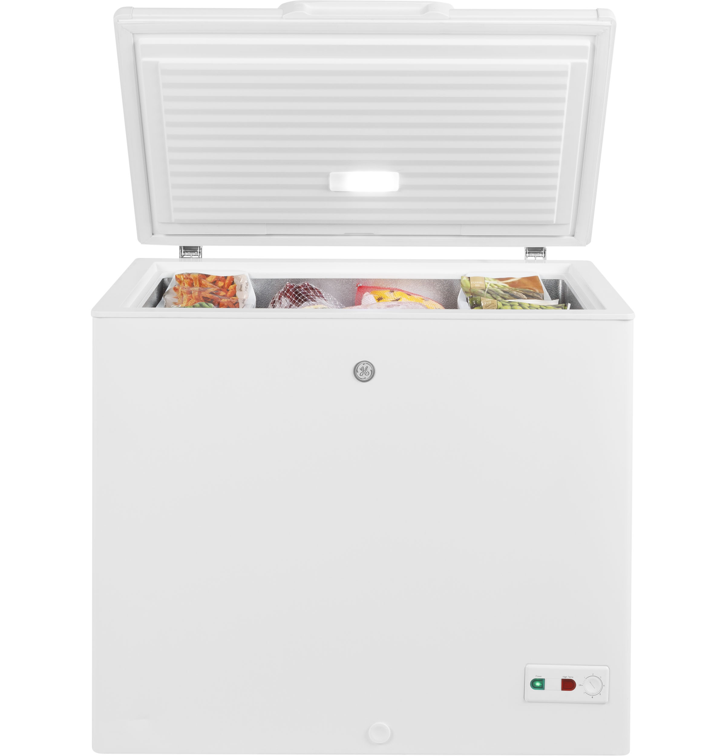 GE Appliances 8.8 Cubic Feet Cu. Ft. Garage Ready Chest Freezer With Adjustable Temperature Controls - View 3 | Fridge.com
