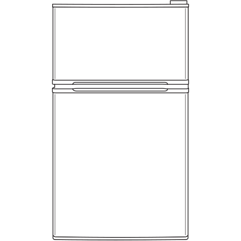 GE Energy Star Double-Door Compact Refrigerator - View 5 | Fridge.com