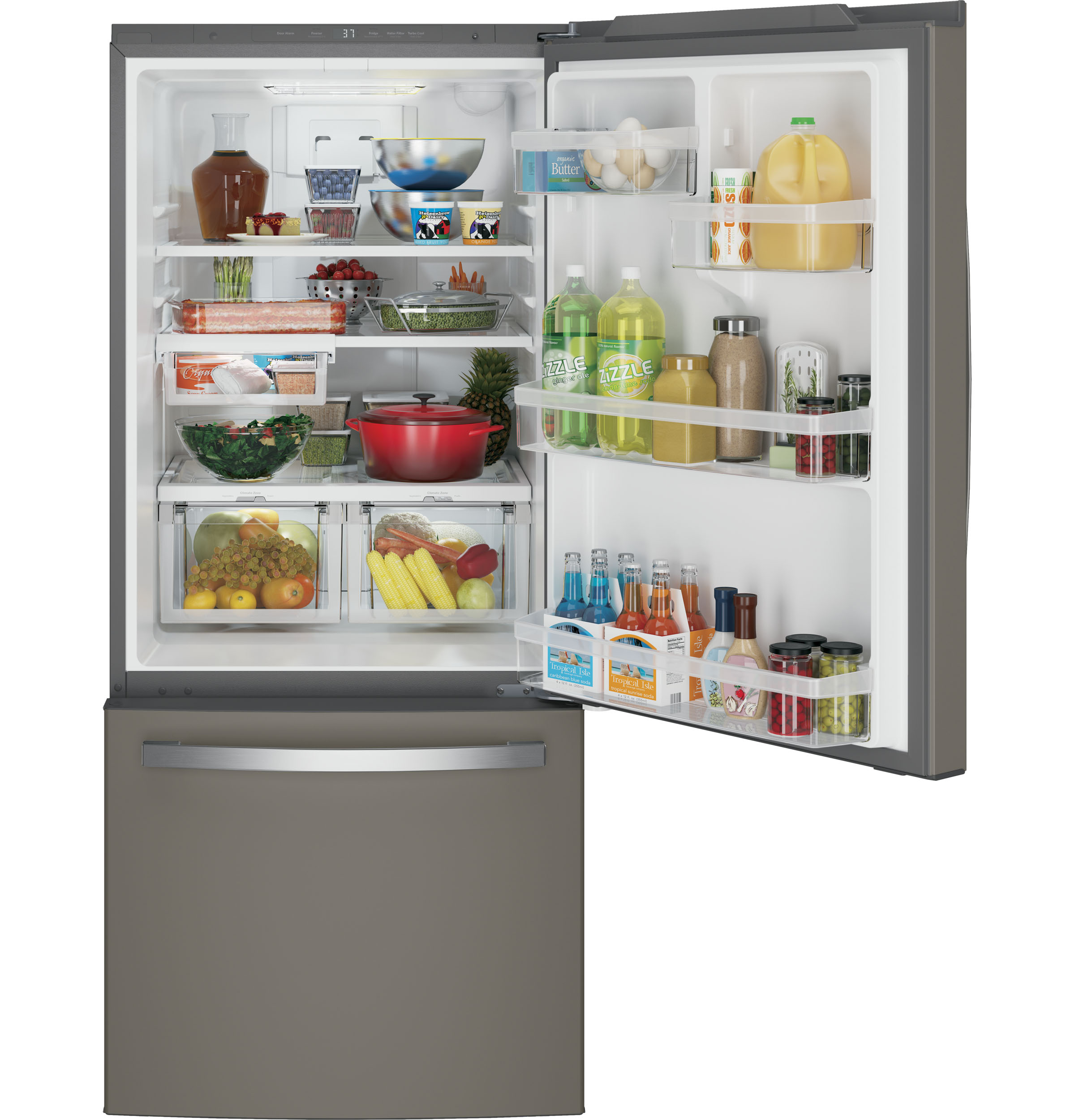 30" Energy Star Bottom Freezer 21 cu. ft. Refrigerator - View 3 | Fridge.com