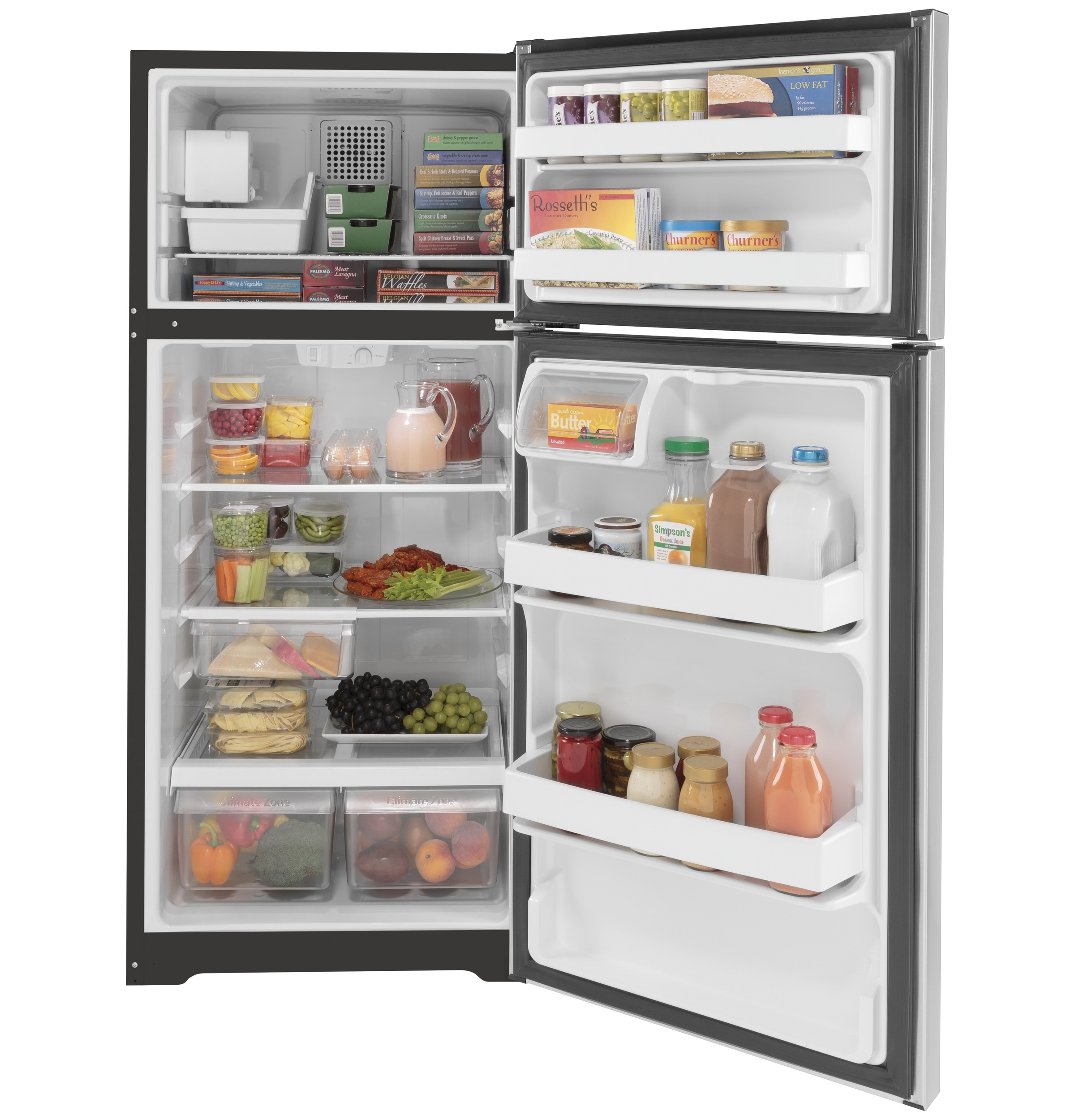 28" Energy Star Top Freezer 16.6 cu. ft. Refrigerator - View 3 | Fridge.com