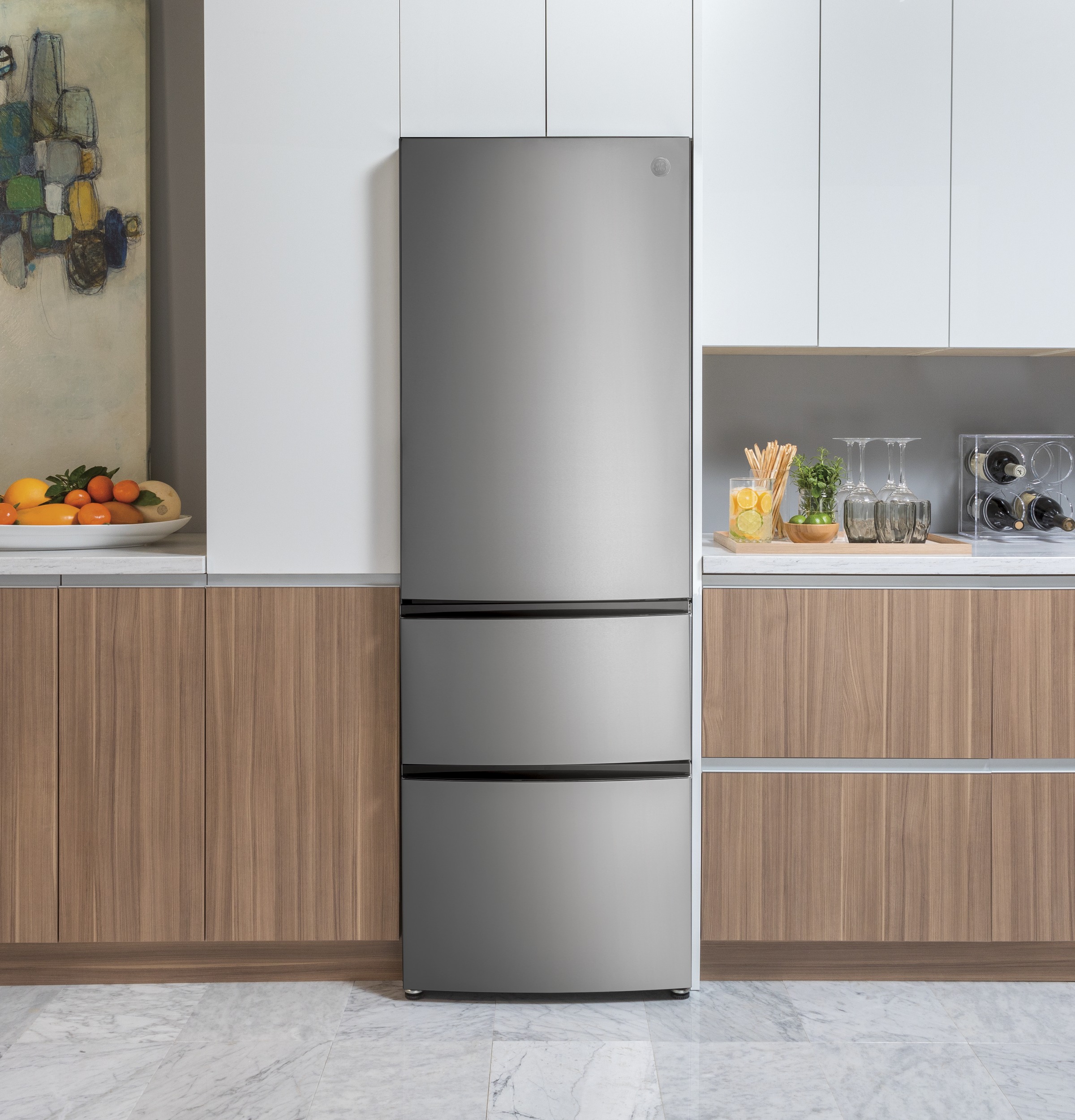 GE 11.9 cu. ft. Bottom-Freezer Refrigerator - View 5 | Fridge.com
