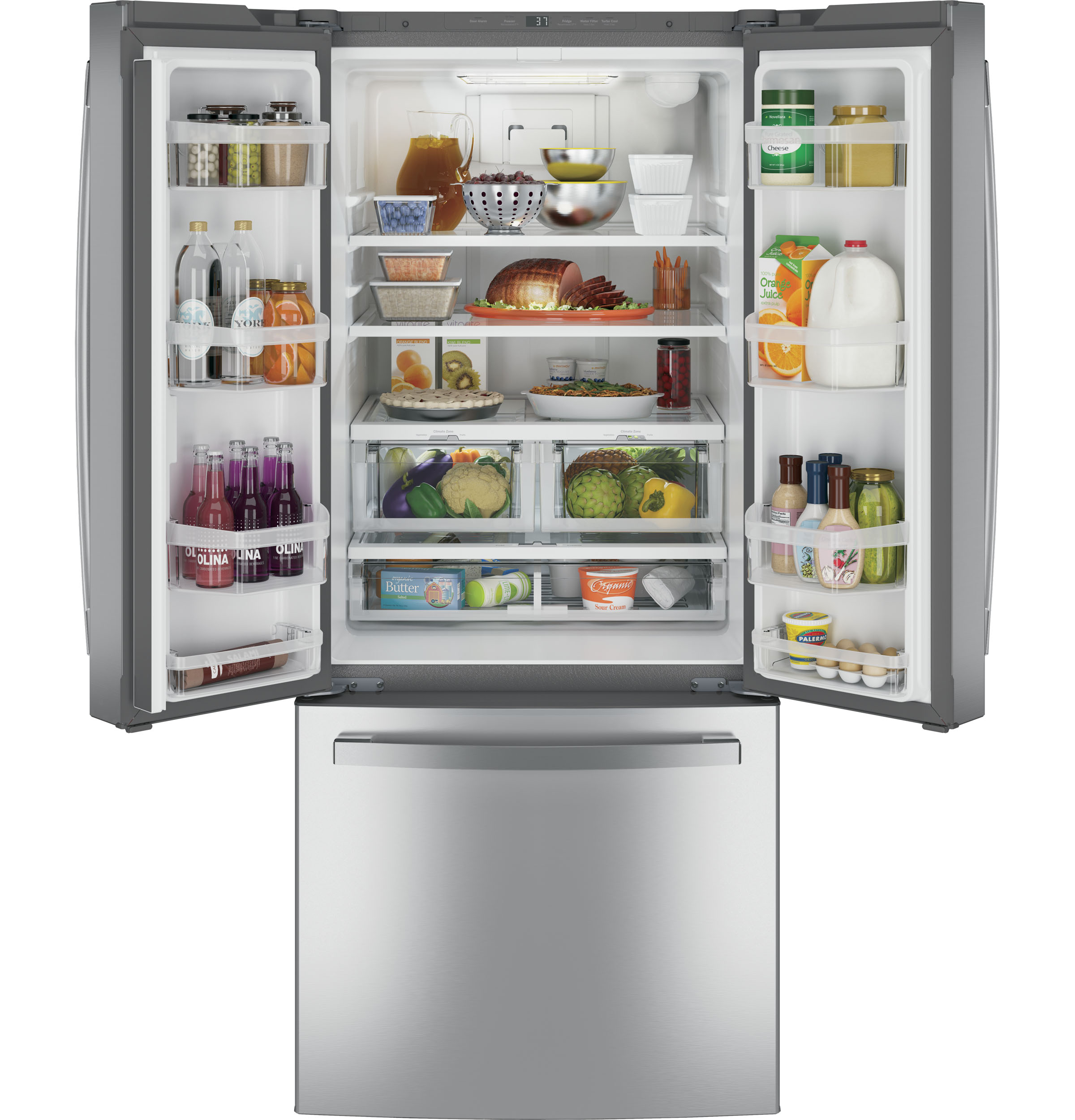 GE Energy Star 20.8 cu. ft. French-Door Refrigerator - View 4 | Fridge.com